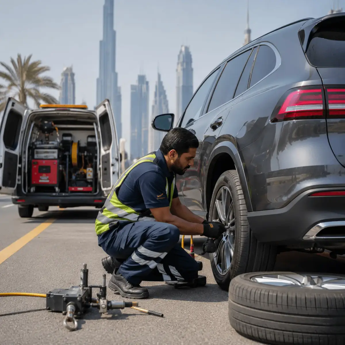 Car battery replacement in Abu Dhabi, fitted where you are